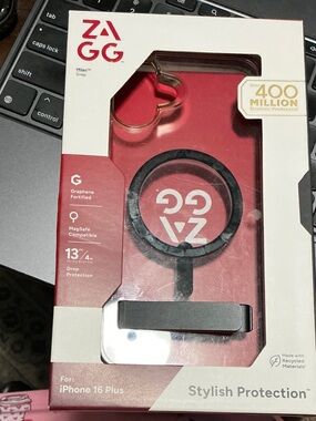 ZAGG Red Snap Series MagSafe-Compatible Case for iPhone 16 Plus